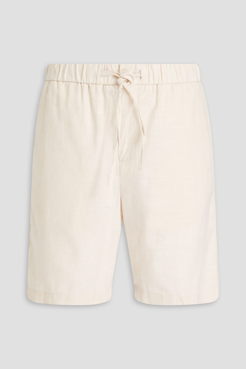 Frescobol Carioca Felipe Linen And Cotton-blend Drawstring Chino Shorts In Ecru