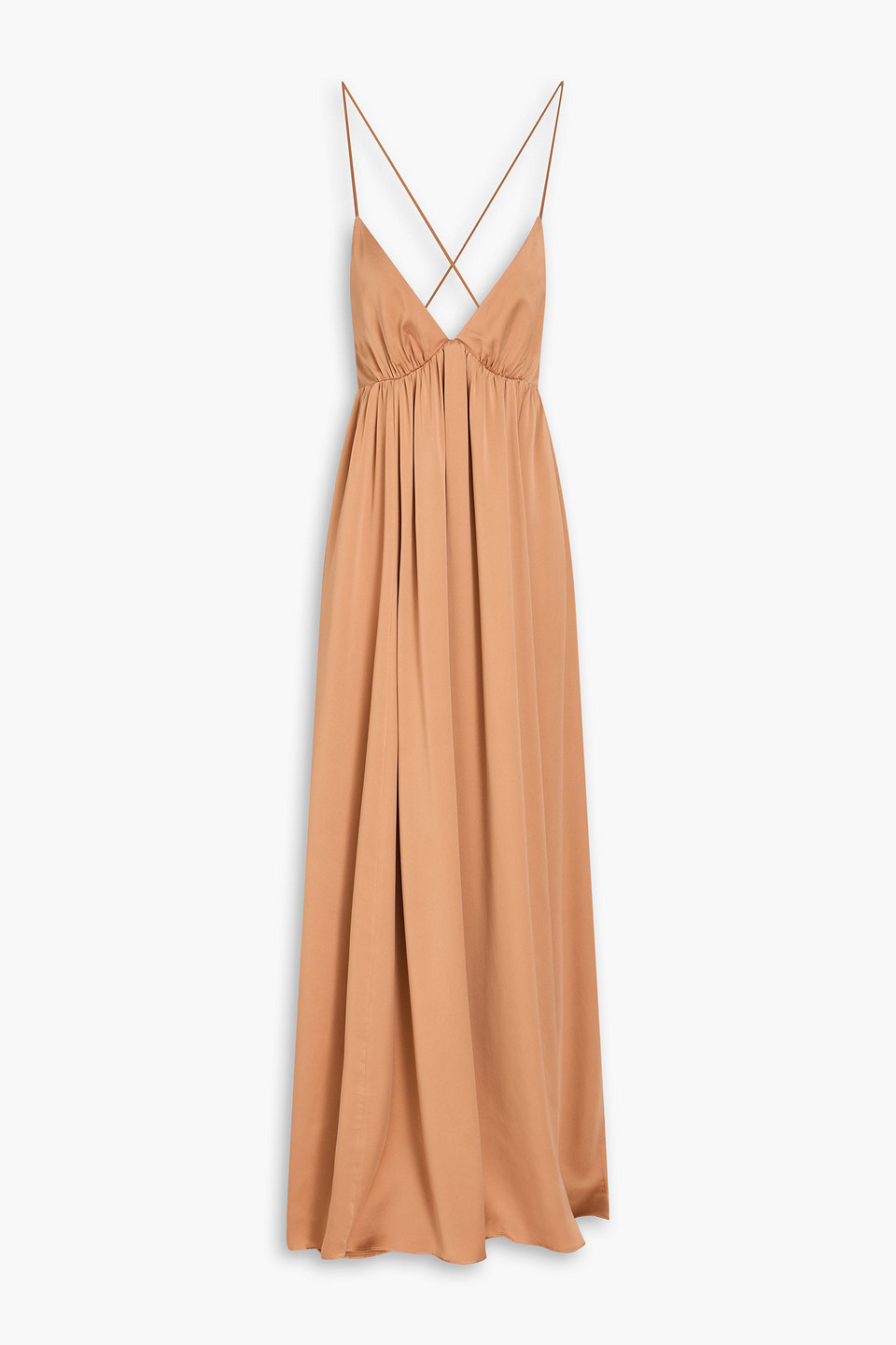 Zimmermann Washed-silk Maxi Dress In Sand
