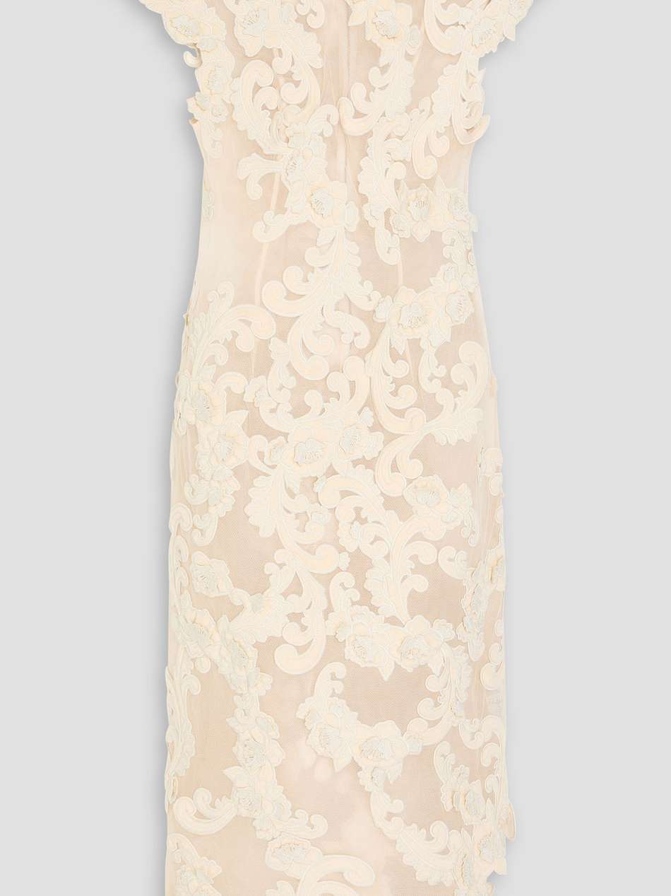 velvet and tulle midi dress