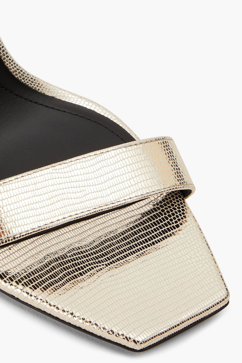 BALMAIN صندل من الجلد بنقشة جلد العظاءة