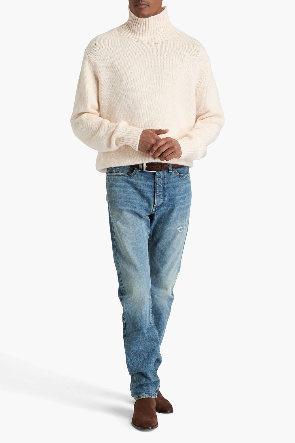 RAG & BONE كنزة رياضية "بارون" بياقة عالية من الصوف