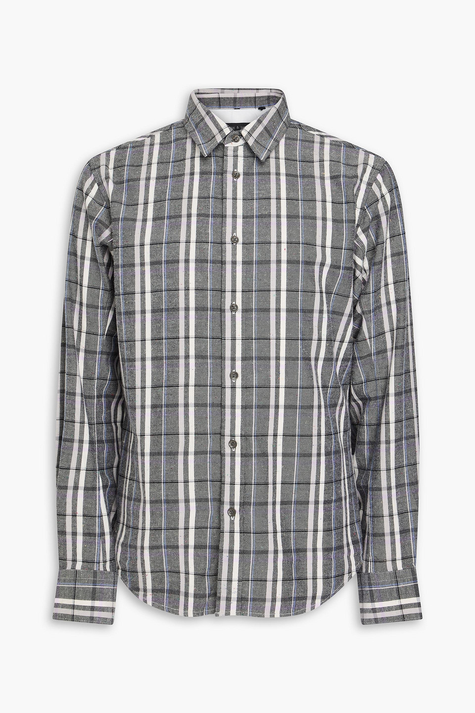 Rag & Bone Fit 2 Checked Cotton-blend Flannel Shirt In Gray