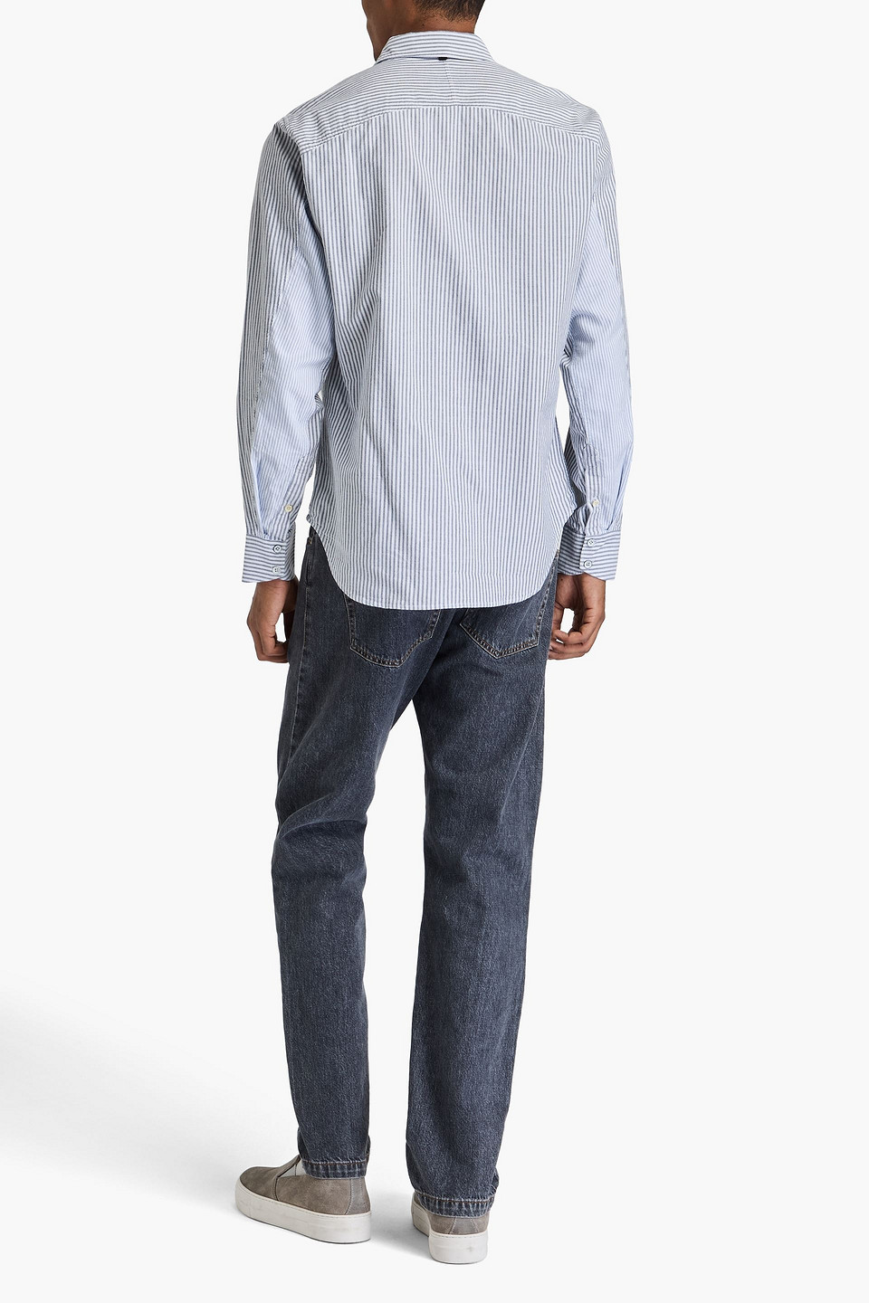 Rag & Bone Fit 2 Tomlin Striped Cotton-poplin Shirt In Midnight Blue