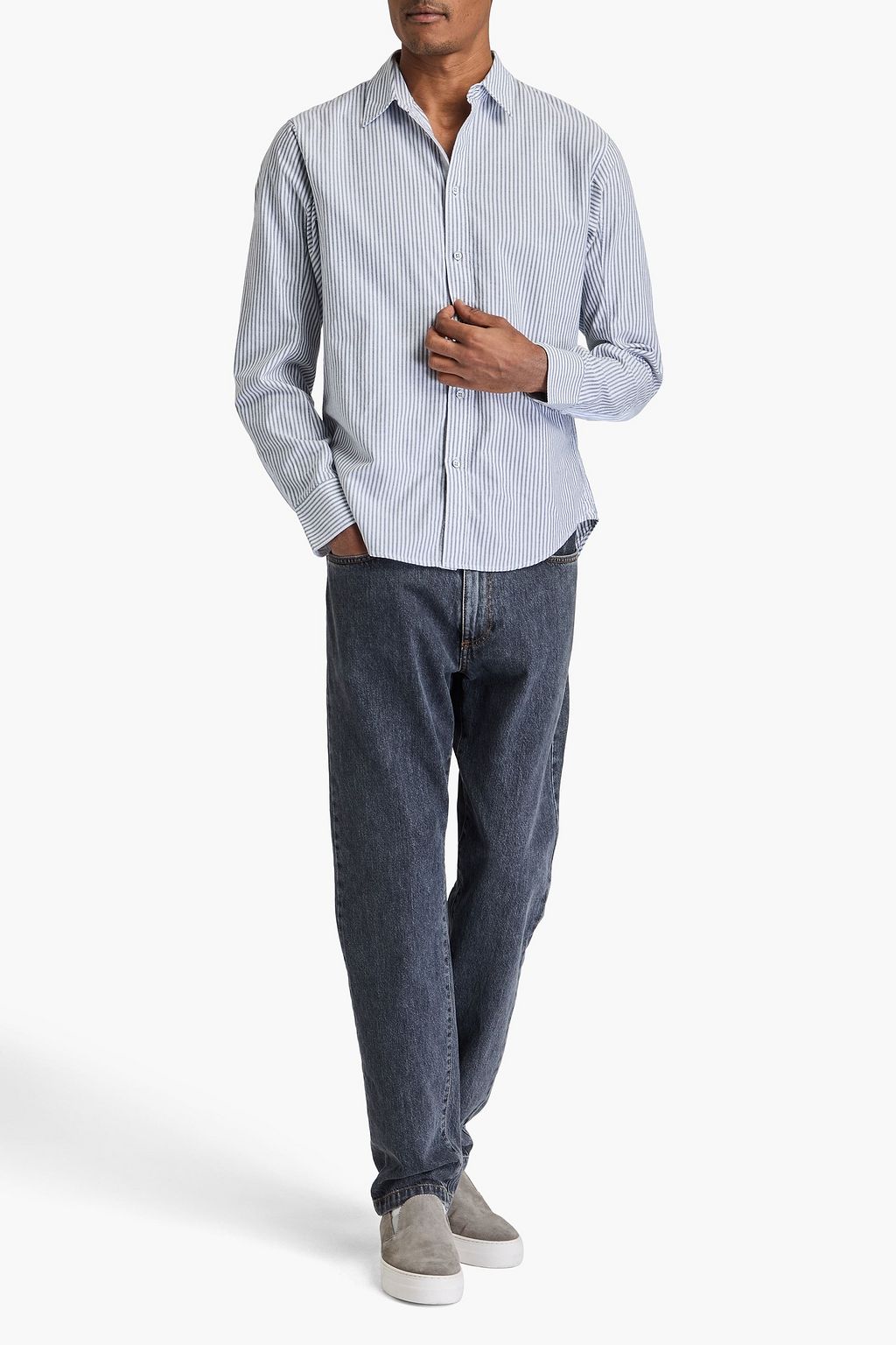 RAG & BONE قميص من القطن بتصميم مخطط