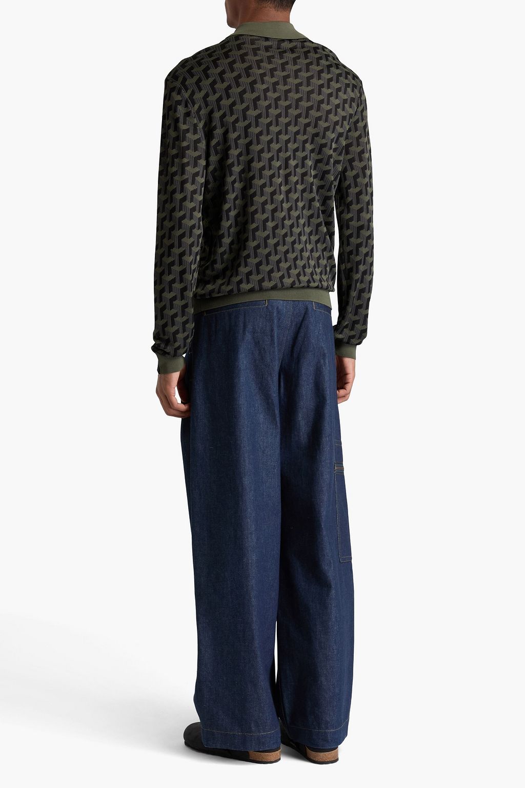 RAG & BONE Vaughn intarsia-knit polo sweater