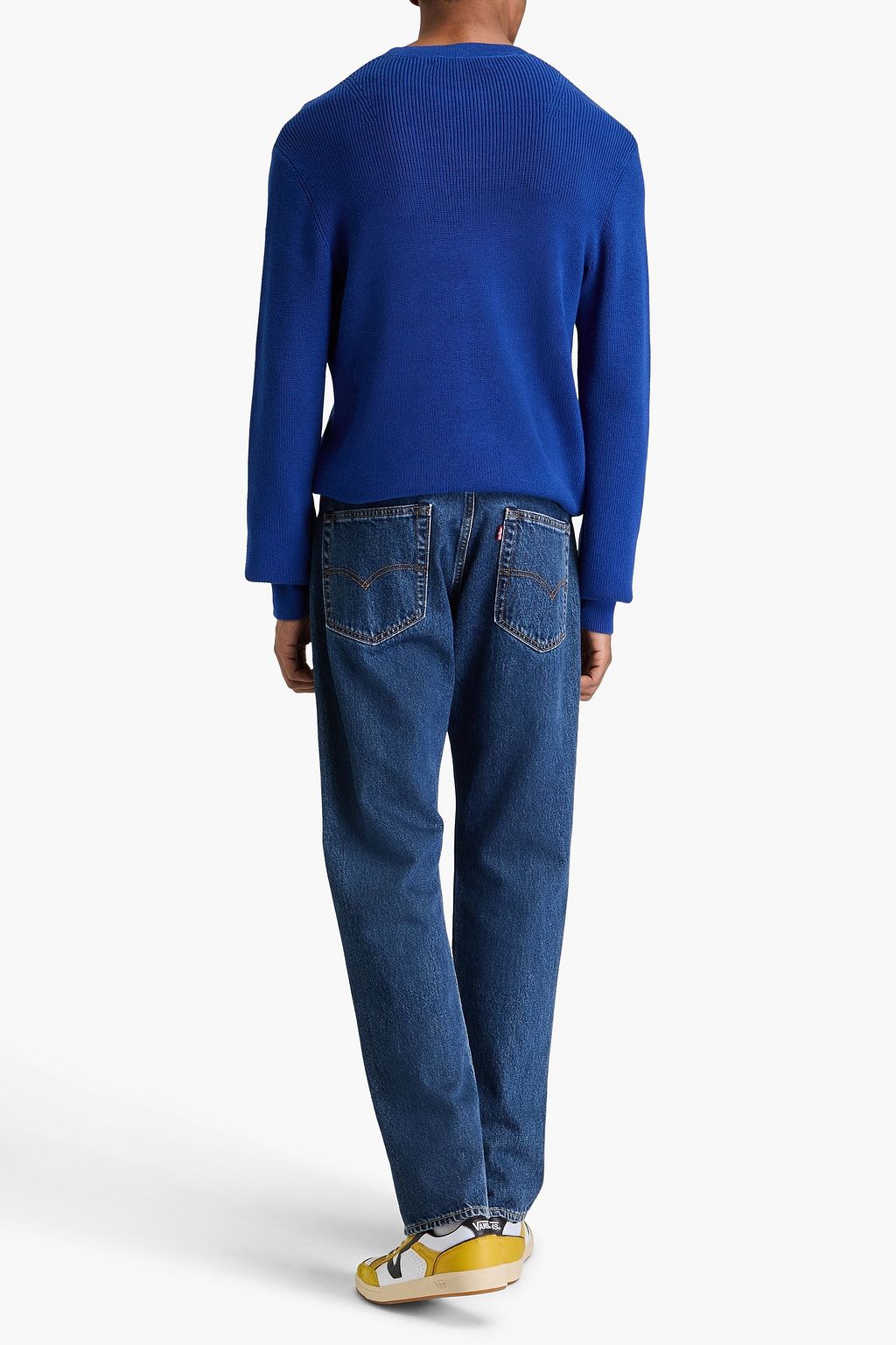RAG & BONE كنزة رياضية "ديكستر" من مزيج من القطن بتصميم مضلّع