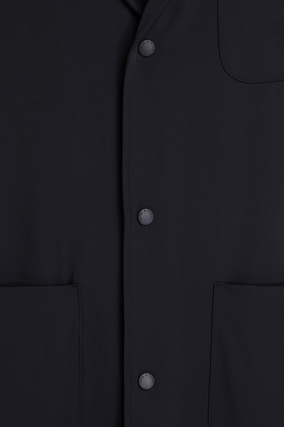 Rag & Bone Evan Stretch-twill Coat In Black