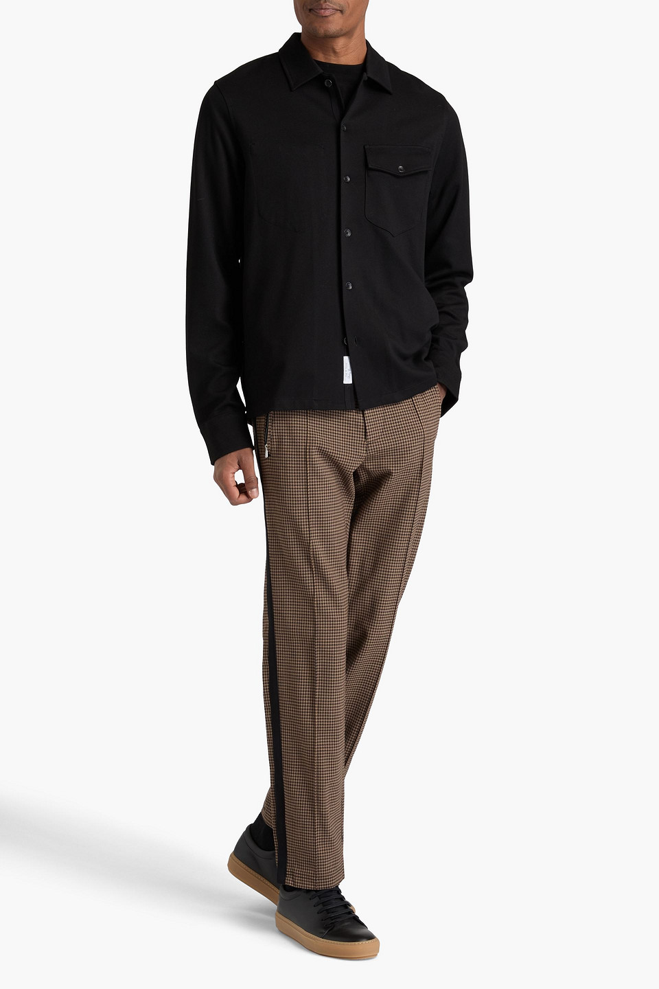 Rag & Bone Stanton Stretch-twill Shirt In Black