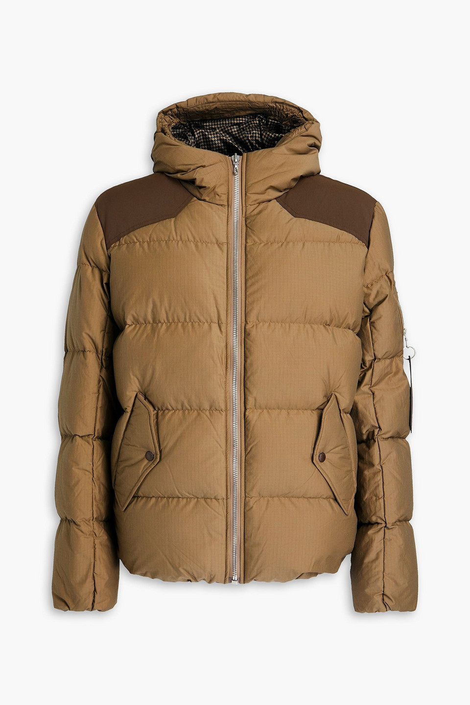 Rag & Bone Byron Quilted Cotton-blend Ripstop Hooded Down Jacket In Sand