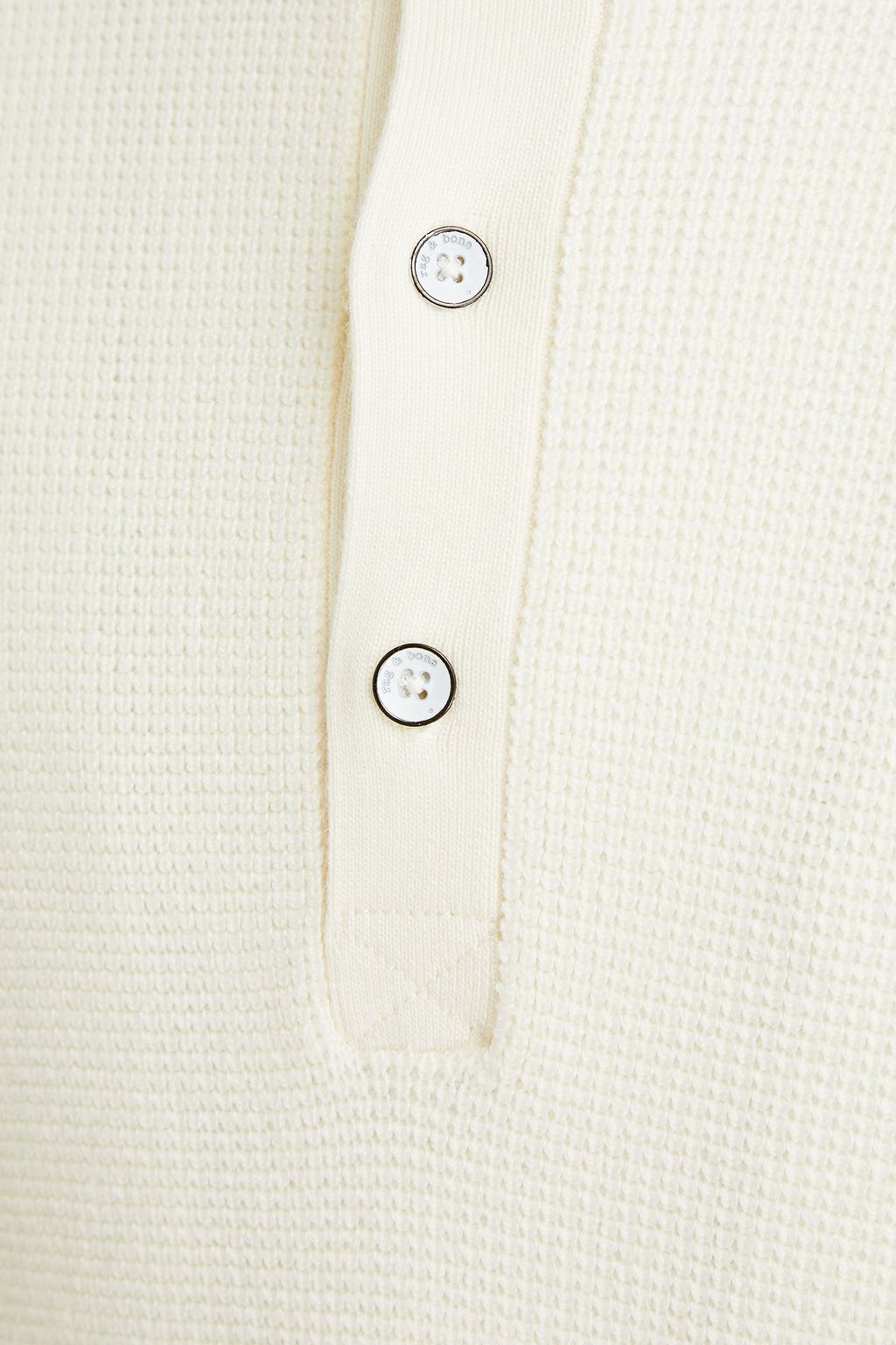 RAG & BONE Marty waffle-knit wool-blend Henley sweater
