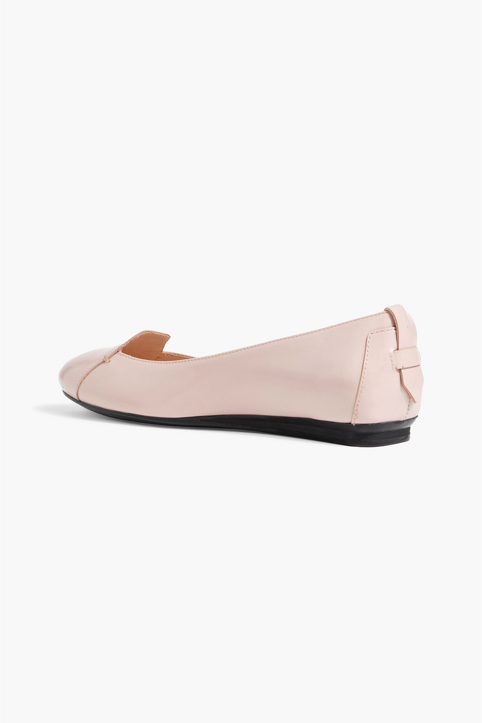 Tod's Glossed-leather Ballet Flats In Blush