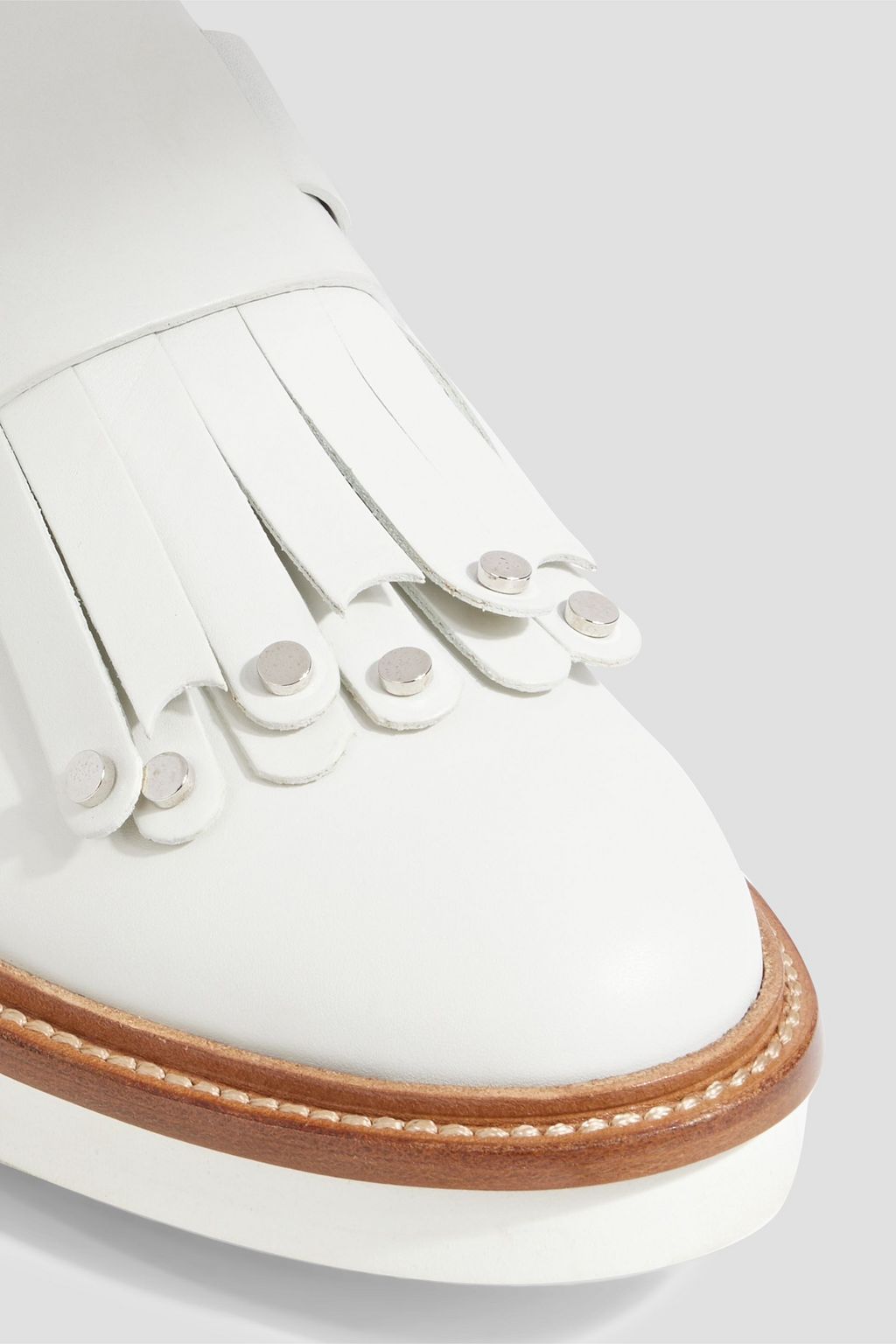 TOD'S Studded fringed leather brogues