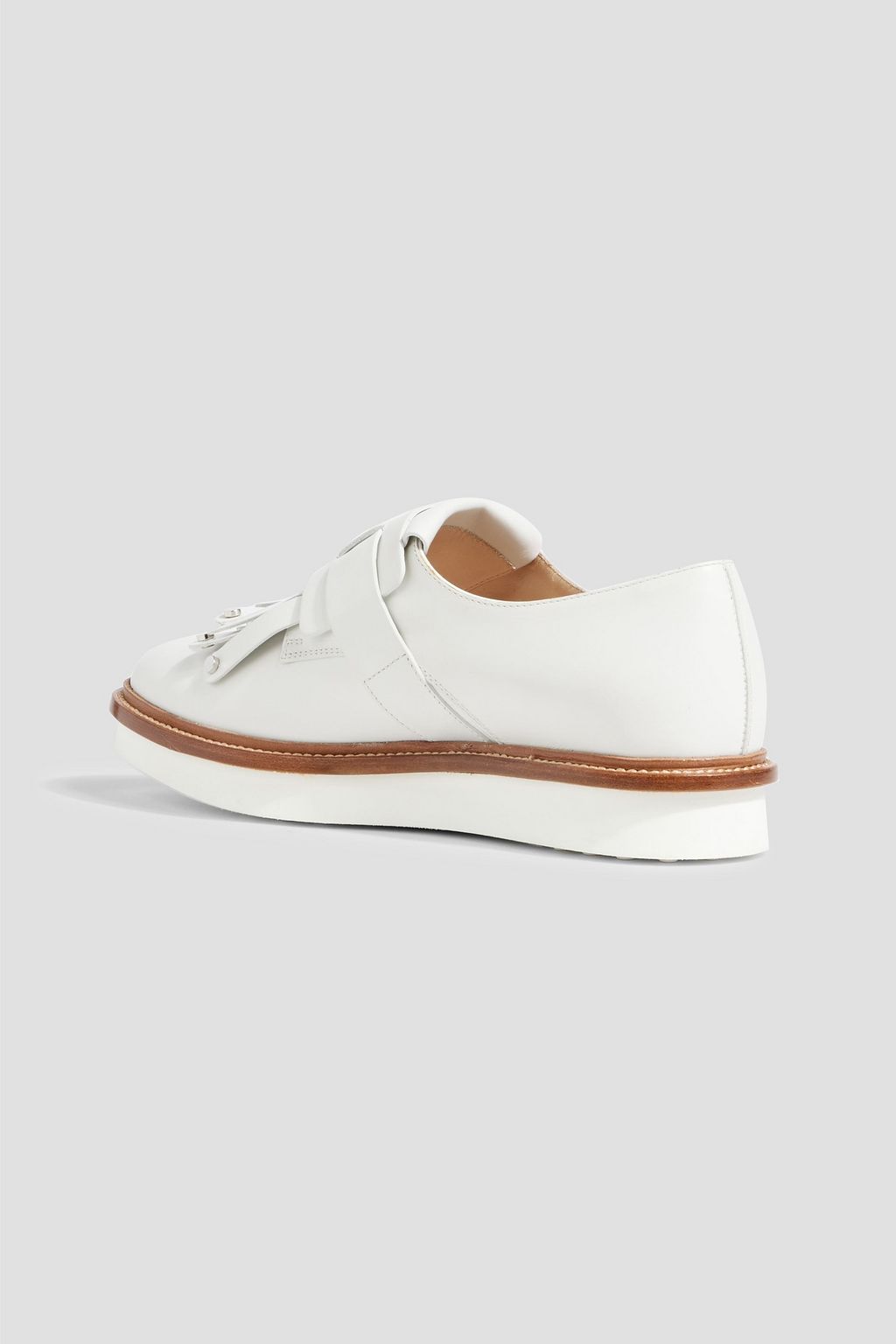 TOD'S Studded fringed leather brogues