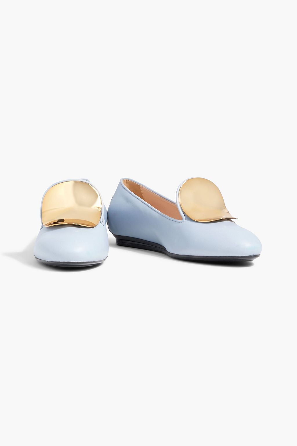 TOD'S Embellished leather ballet flats