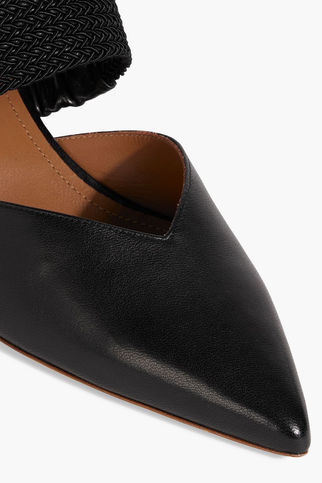 MALONE SOULIERS Maisie 45 cord-trimmed leather mules