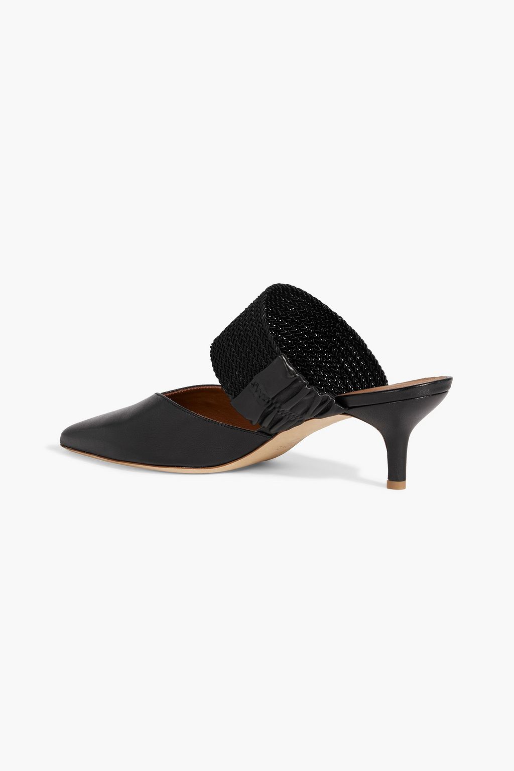MALONE SOULIERS Maisie 45 cord-trimmed leather mules