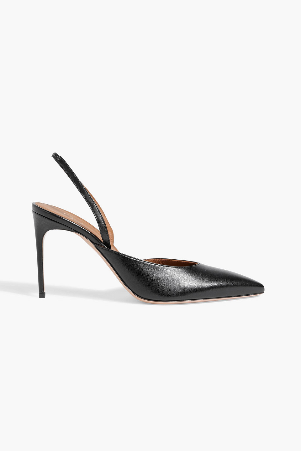 Malone Souliers Gillian 90 Leather Slingback Pumps In Black