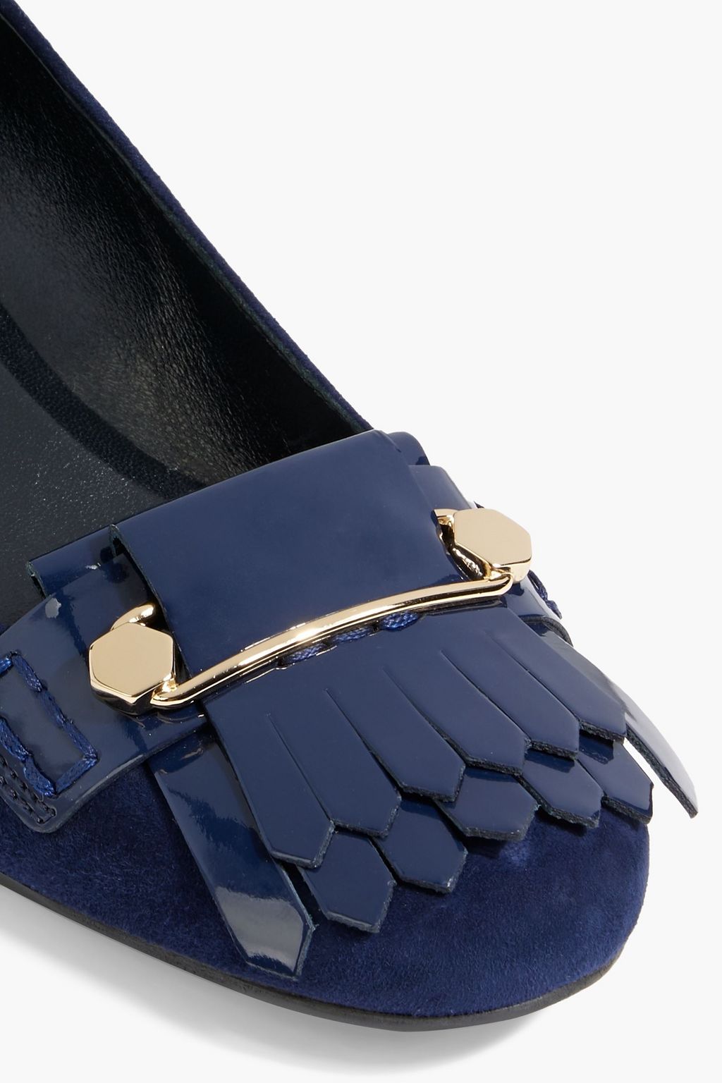 TOD'S Embellished suede pumps