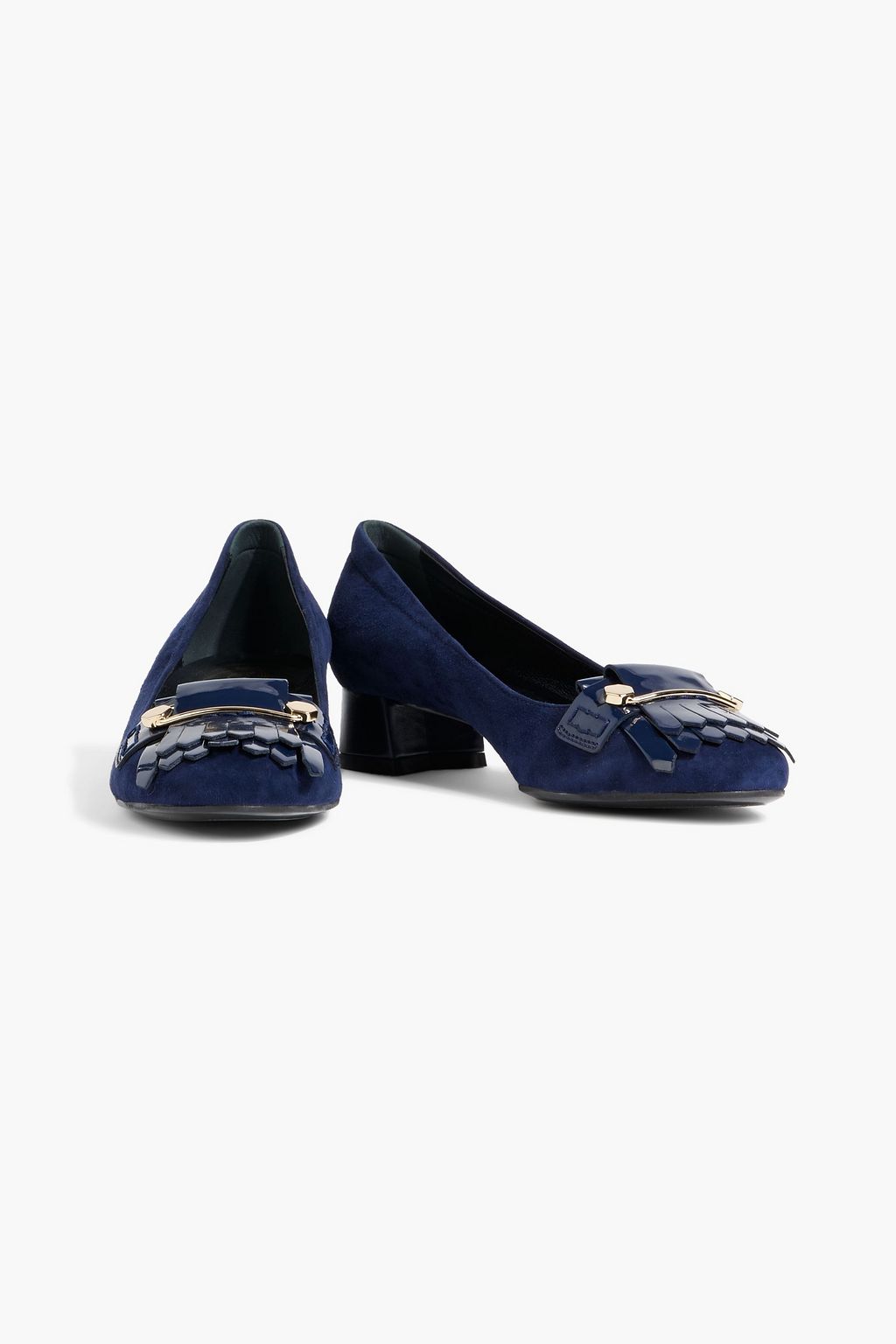 TOD'S Embellished suede pumps