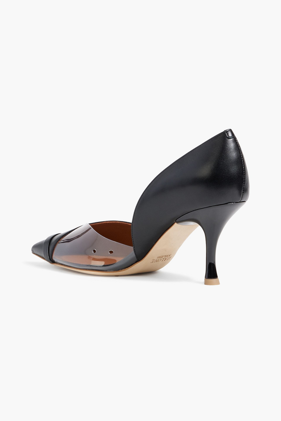 Malone Souliers Hurley 70 Leather And Pvc Pumps In Black