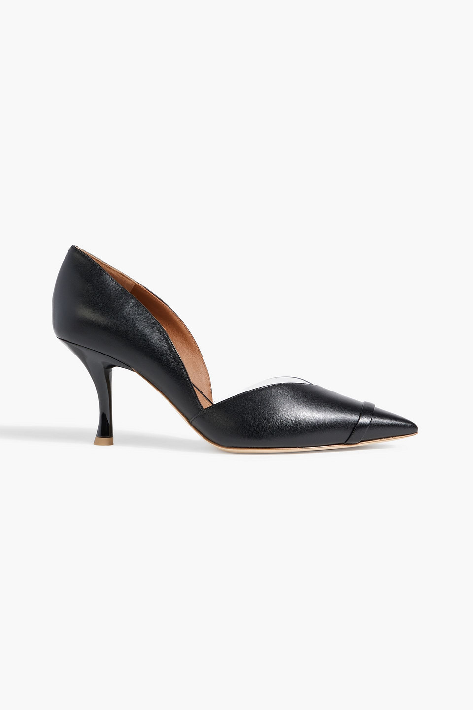 Malone Souliers Hurley 70 Leather And Pvc Pumps In Black