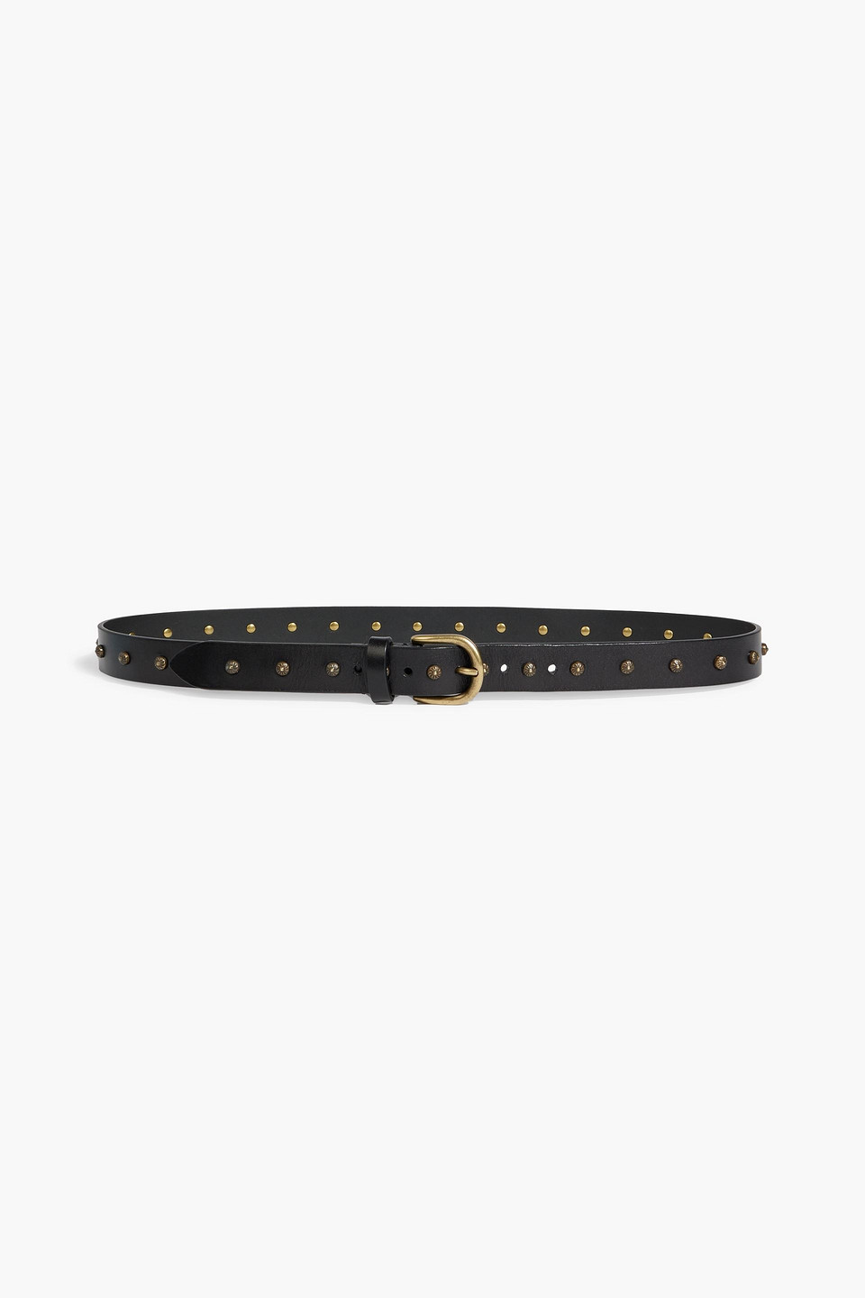 Isabel Marant Zalo Studded Leather Belt In Black