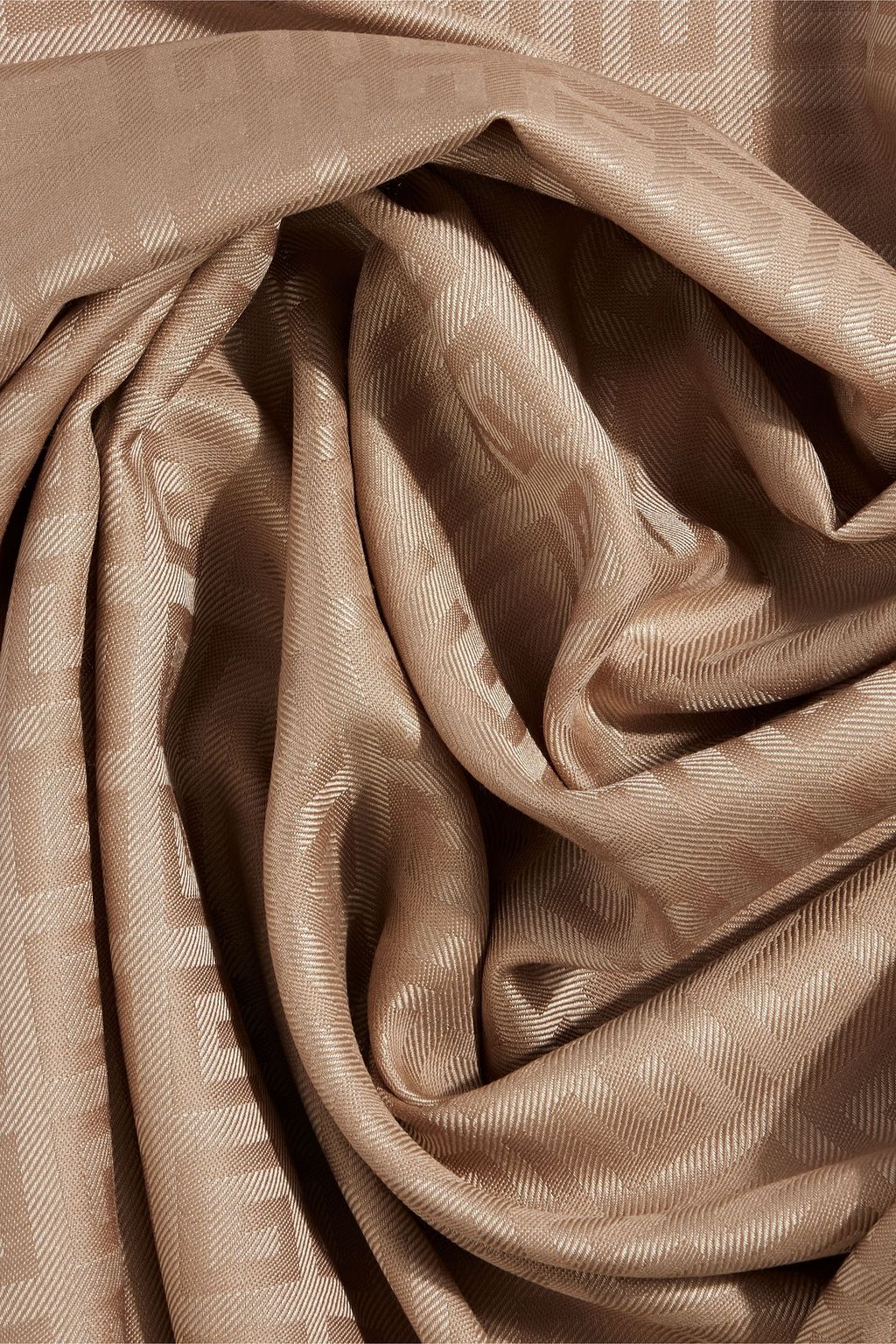 GIVENCHY Fringed silk and wool-blend jacquard scarf