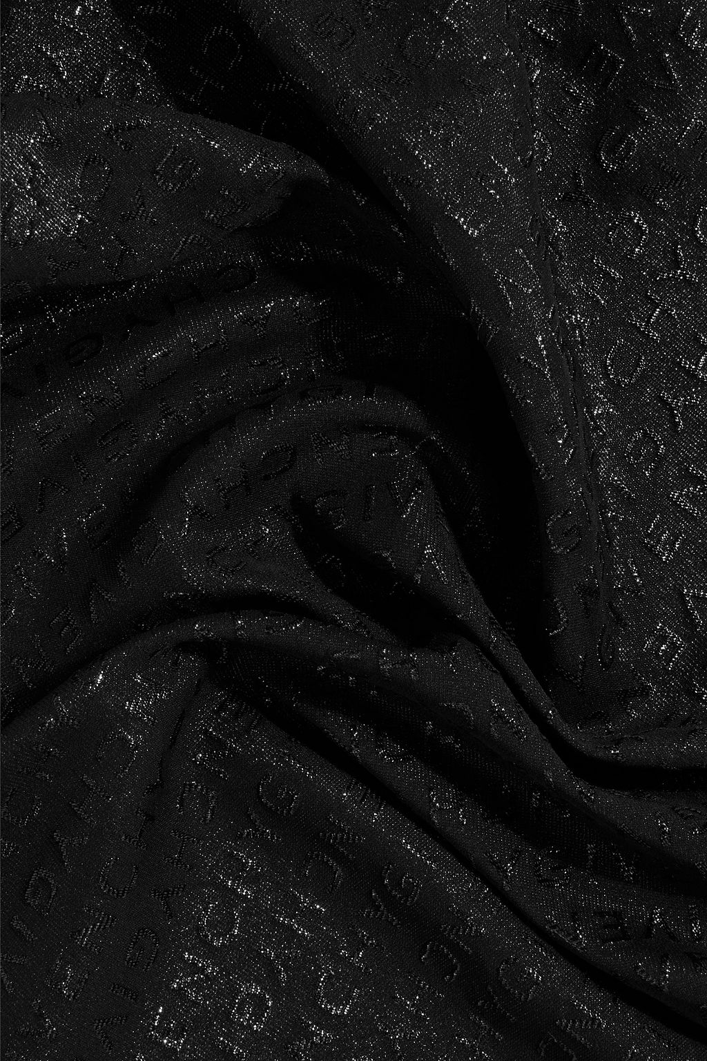 GIVENCHY Tasseled metallic silk-blend jacquard scarf