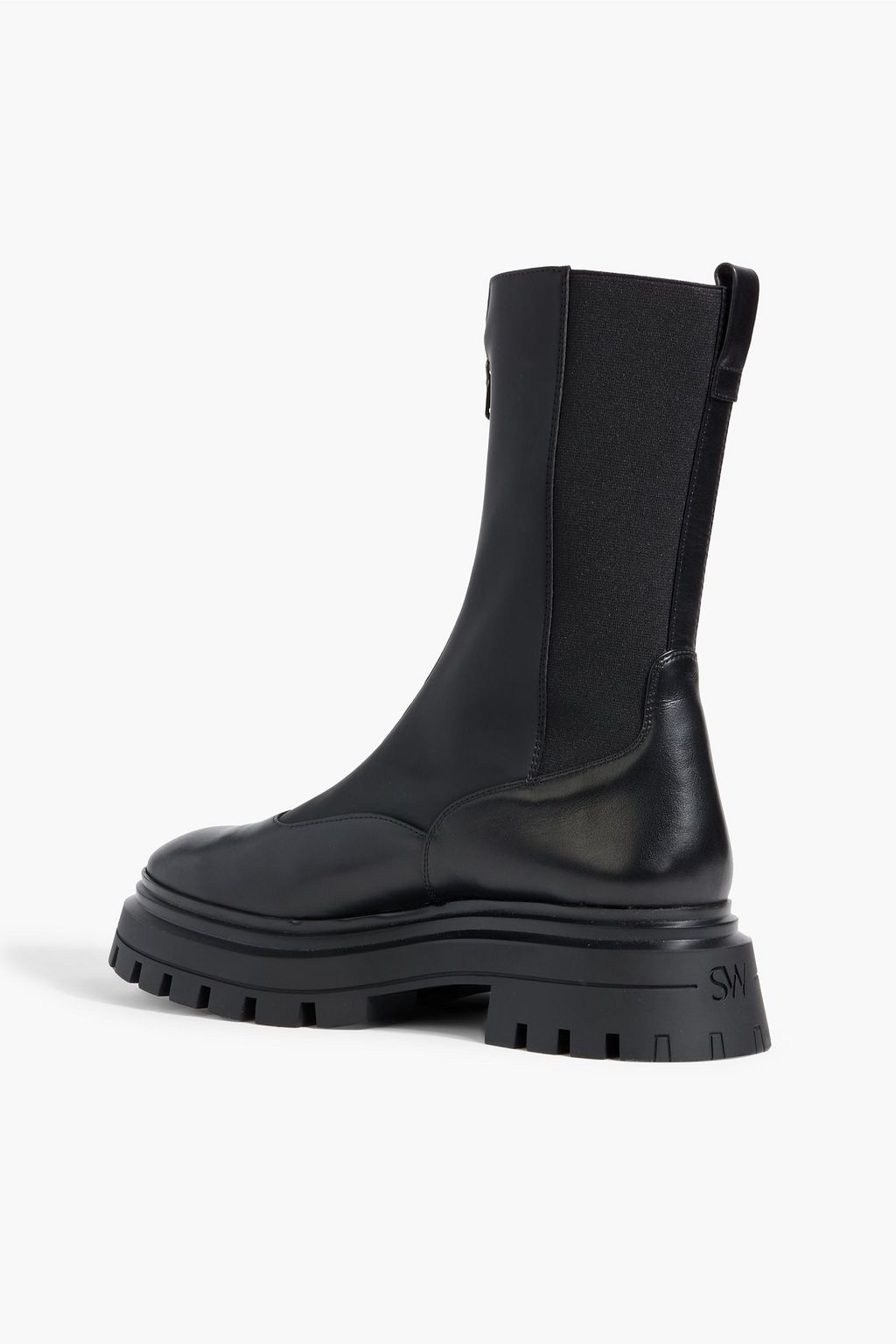 STUART WEITZMAN Beford leather and rubber ankle boots