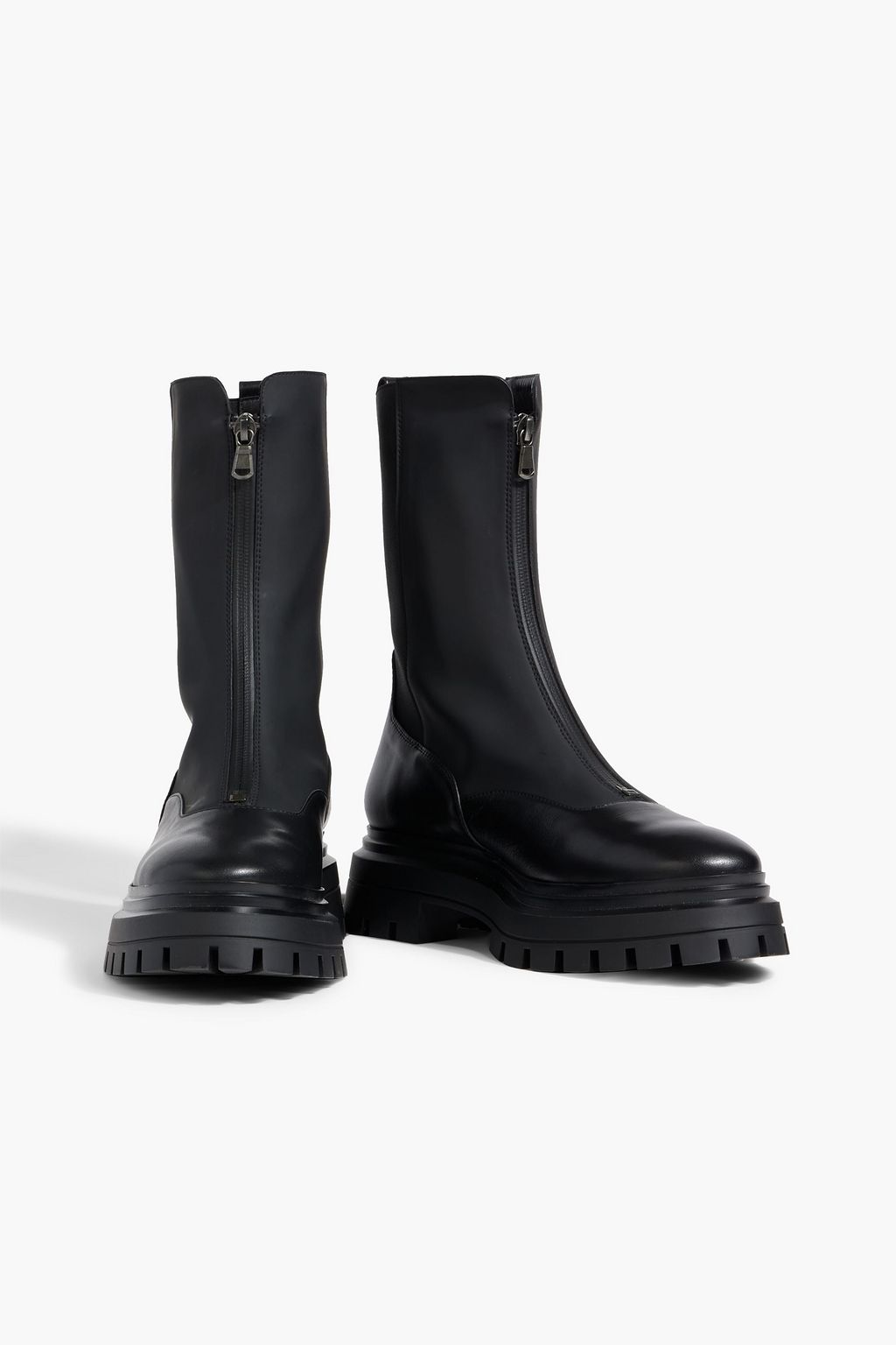STUART WEITZMAN Beford leather and rubber ankle boots