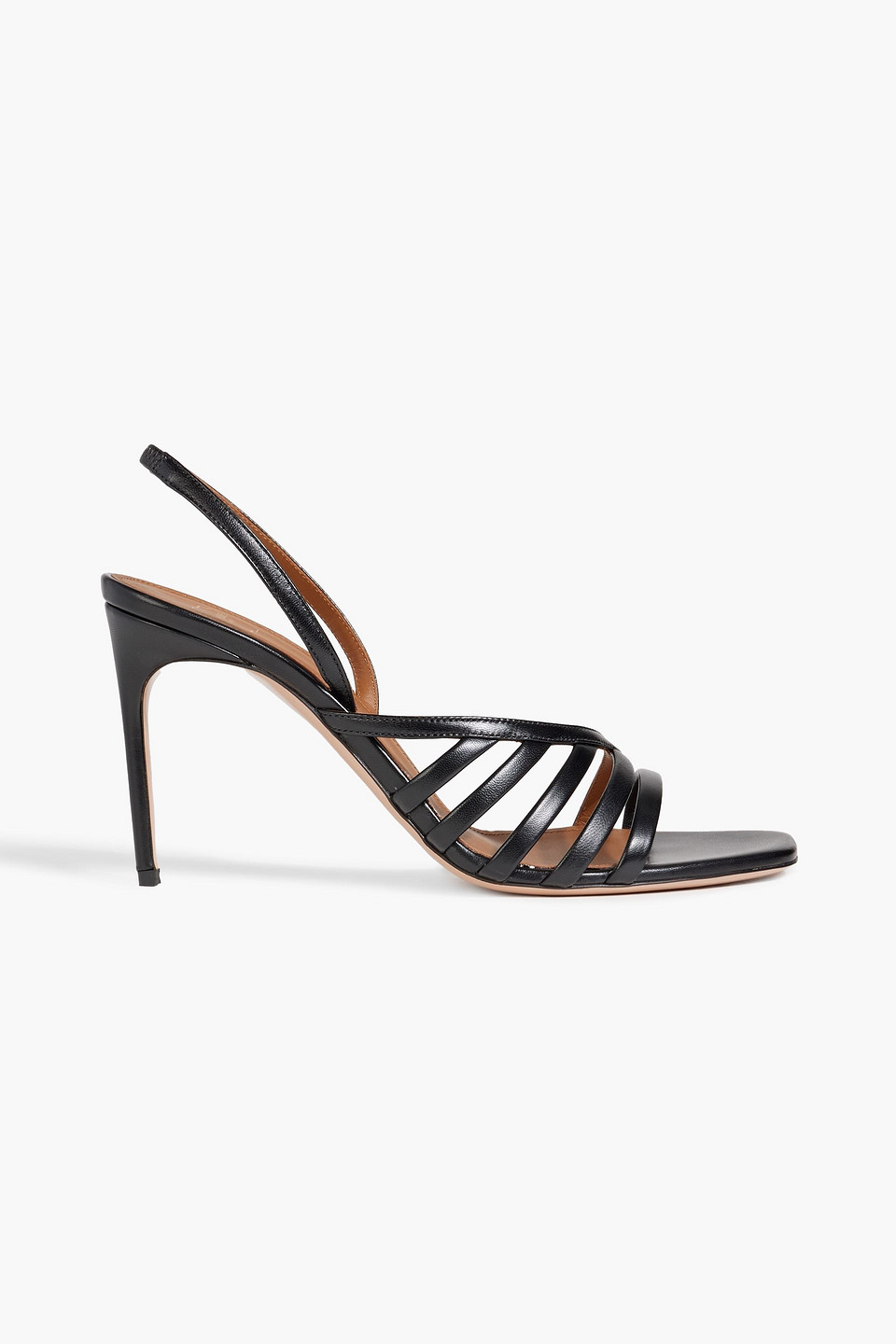Malone Souliers Ama 90 Leather Slingback Sandals In Black