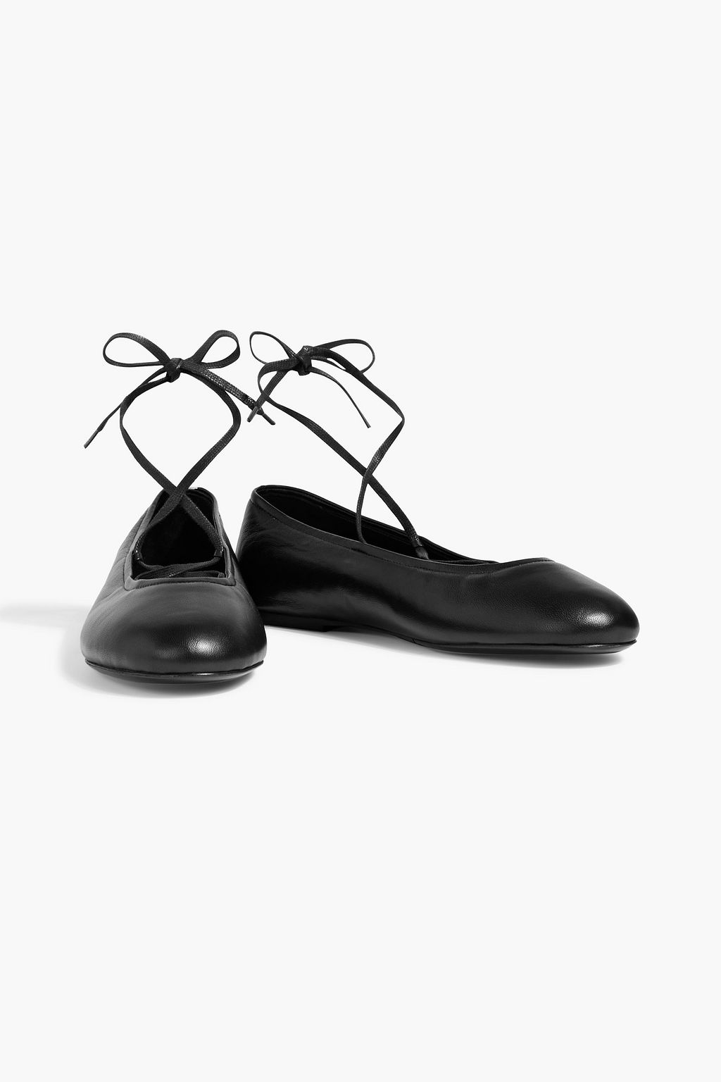 CO Lace-up leather ballet flats