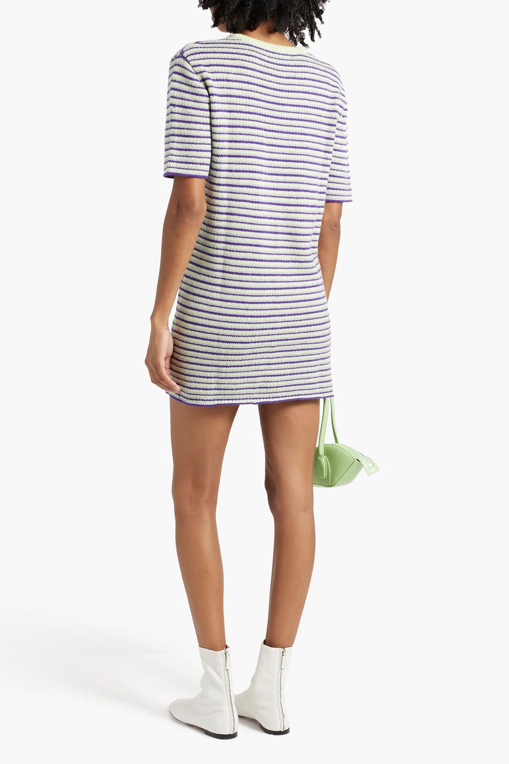 LISA YANG Kian striped cashmere mini dress