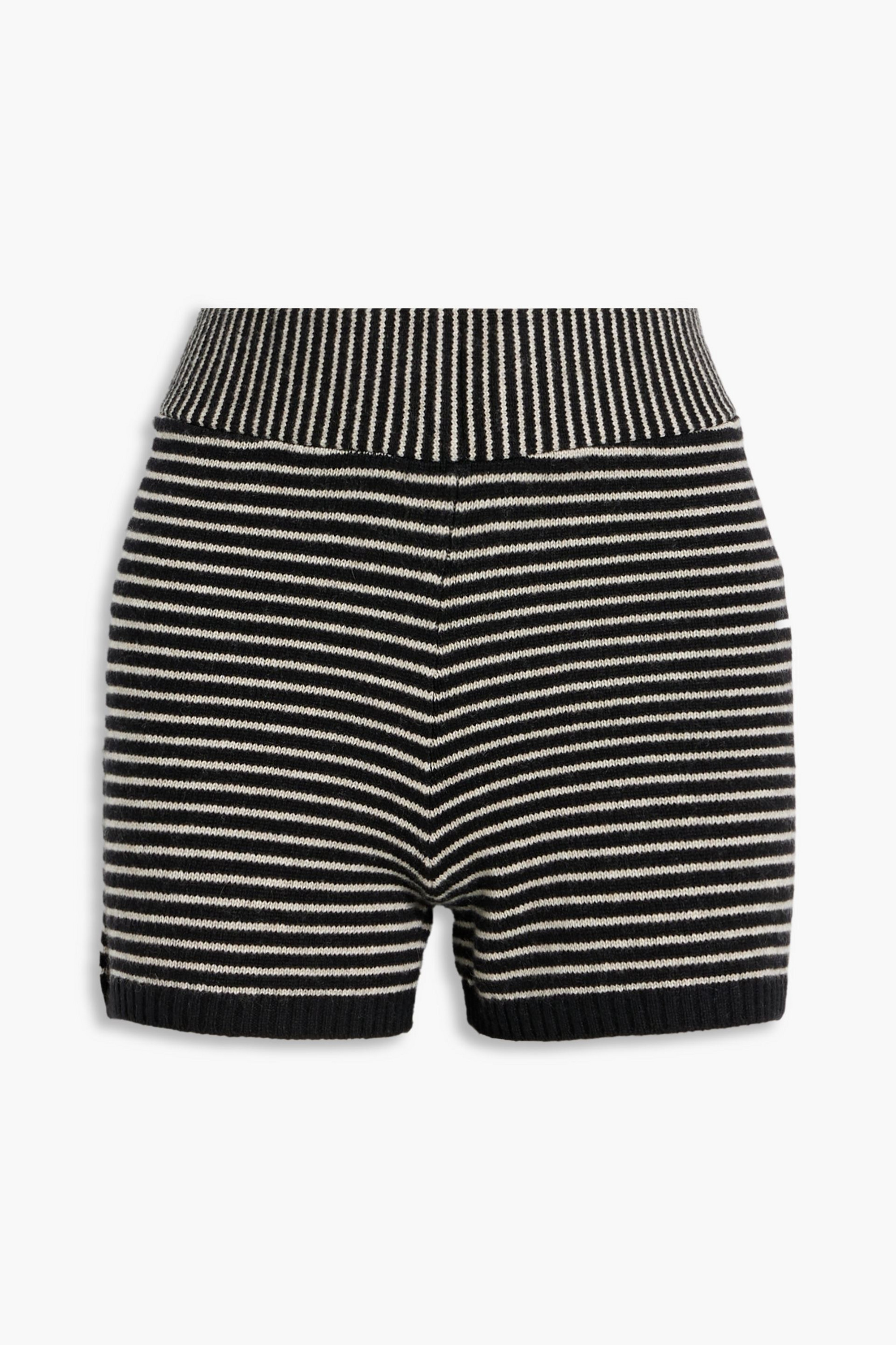 LISA YANG Winnie striped cashmere shorts thumbnail