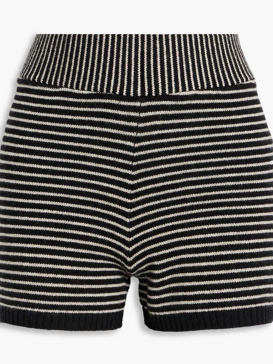 winnie striped cashmere shorts