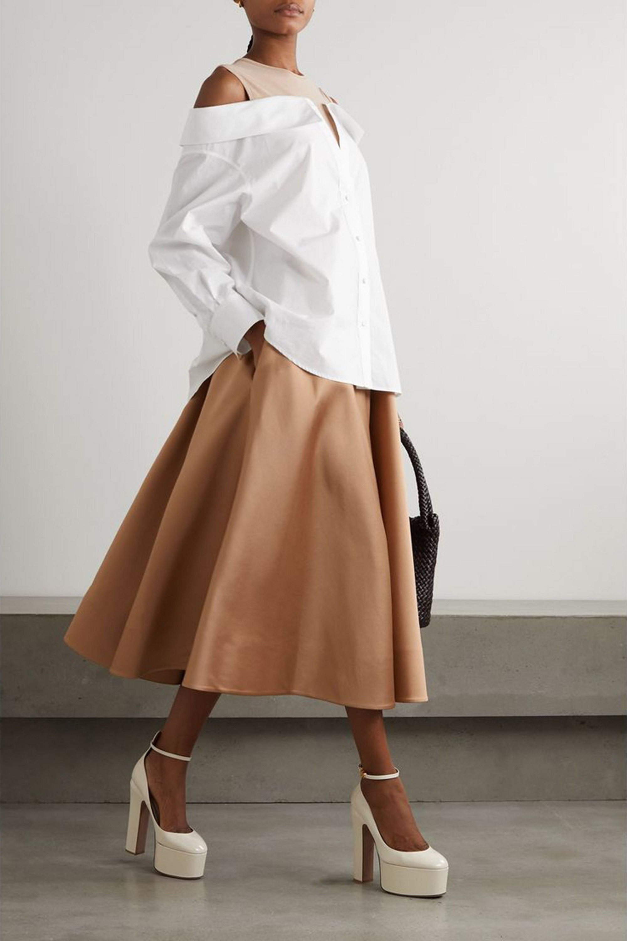 Valentino Garavani Duchesse-satin midi skirt