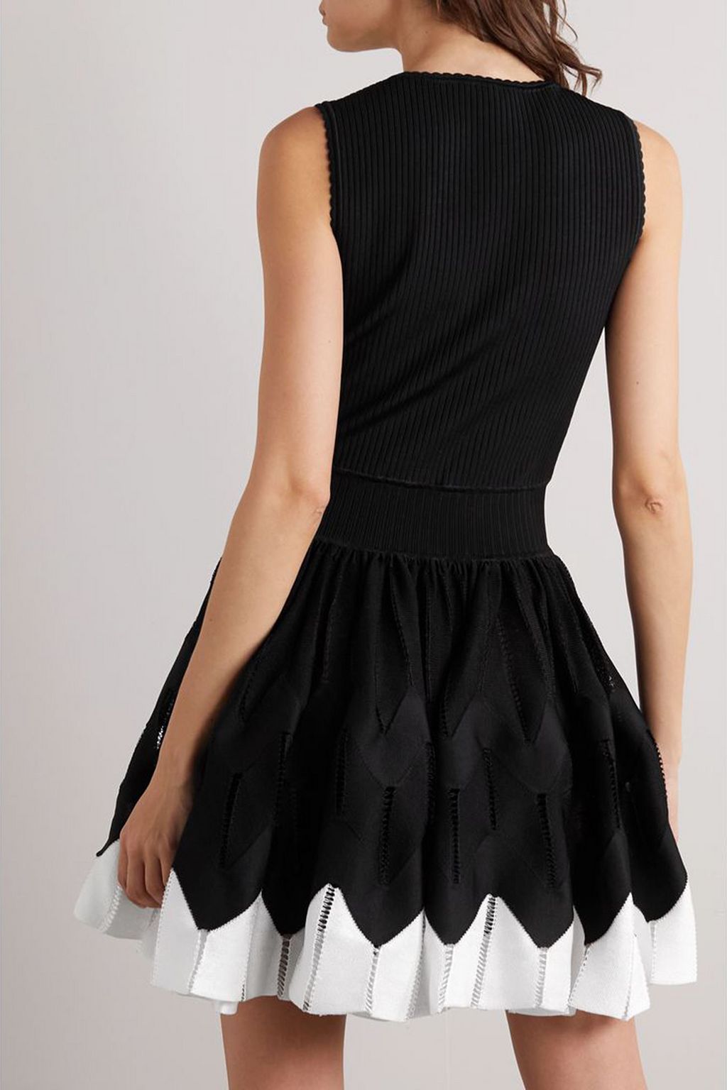 ALAÏA Scalloped knitted mini dress