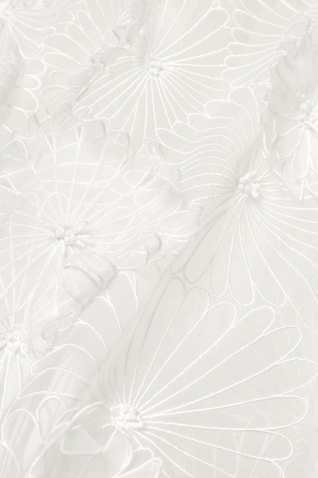 VALENTINO GARAVANI قميص من حرير الأورغانزا مطرّز ومُزيّن برقع زخرفية