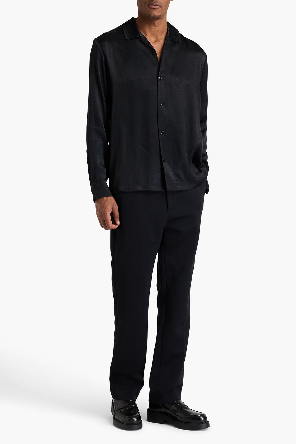 RAG & BONE 새틴 자카드 셔츠