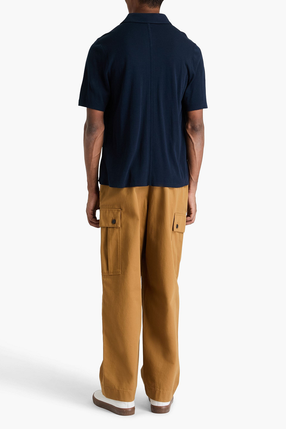 Rag & Bone Dalton Cotton-jersey Shirt In Navy