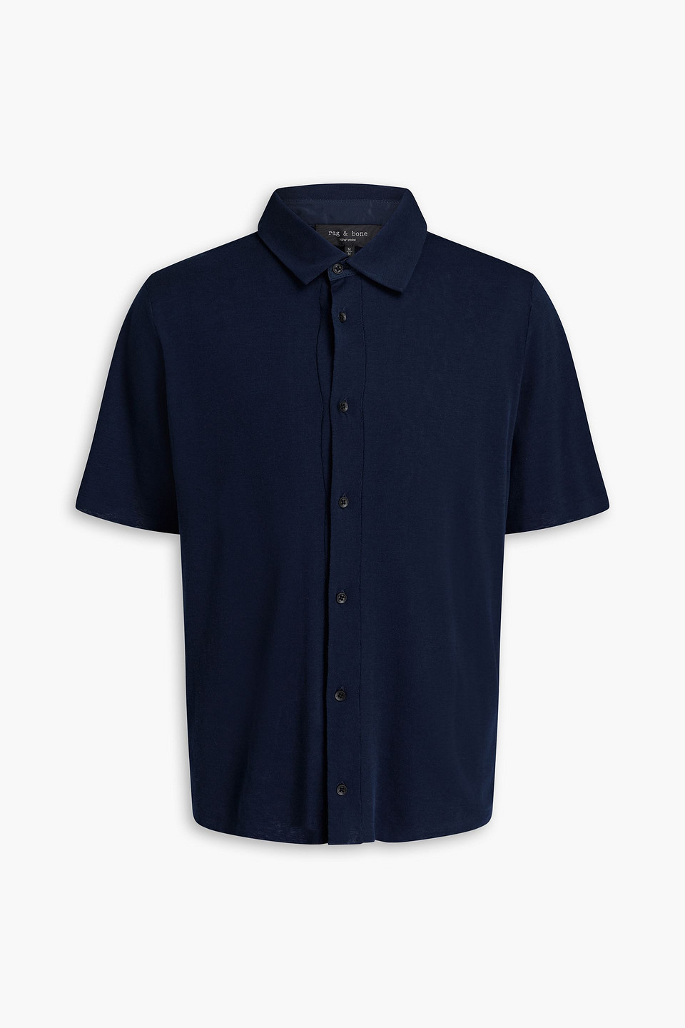 Rag & Bone Dalton Cotton-jersey Shirt In Navy