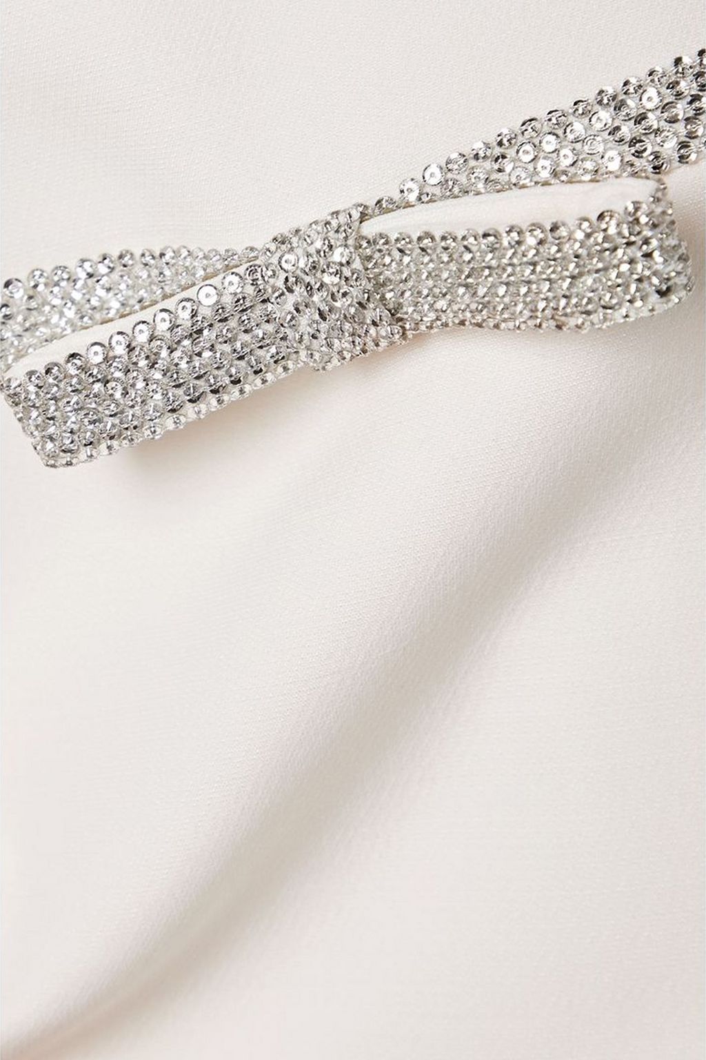 VALENTINO GARAVANI Crystal-embellished wool and silk-blend crepe mini dress