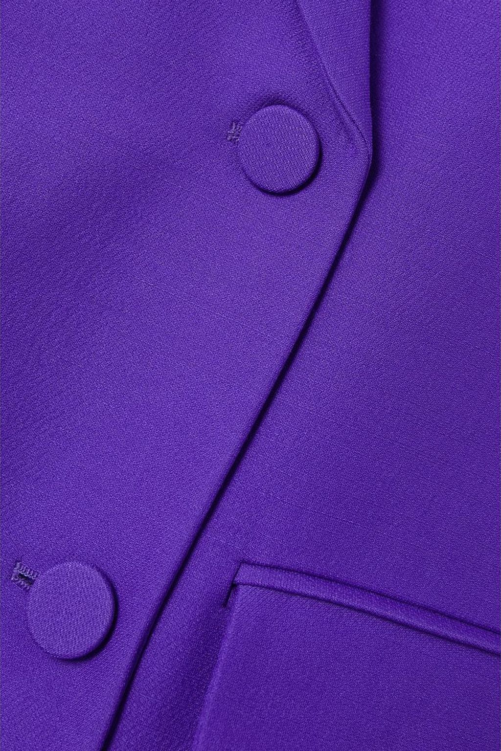 VALENTINO GARAVANI Oversized double-breasted wool and silk-blend crepe blazer