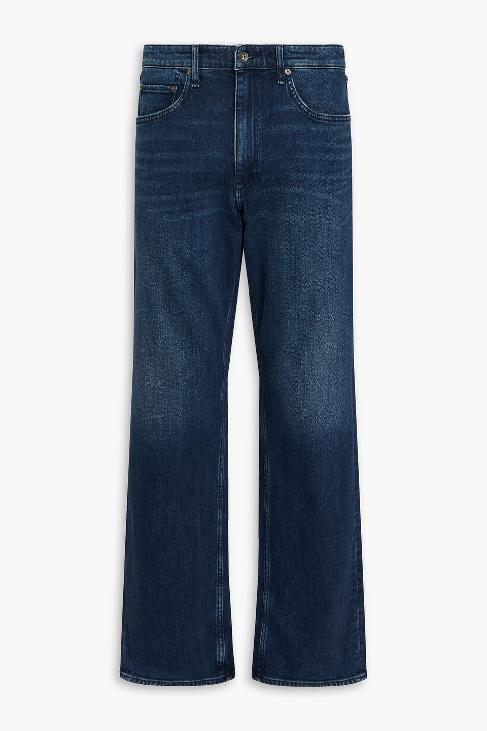 Rag & Bone Fit 4 Authentic Stretch Whiskered Denim Jeans In Dark Denim