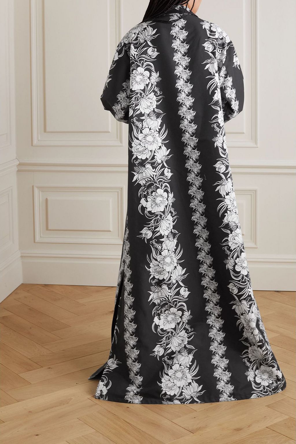 VALENTINO GARAVANI Floral-print cotton and silk-blend faille gown