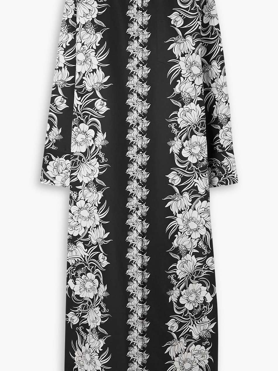 floral-print cotton and silk-blend faille gown