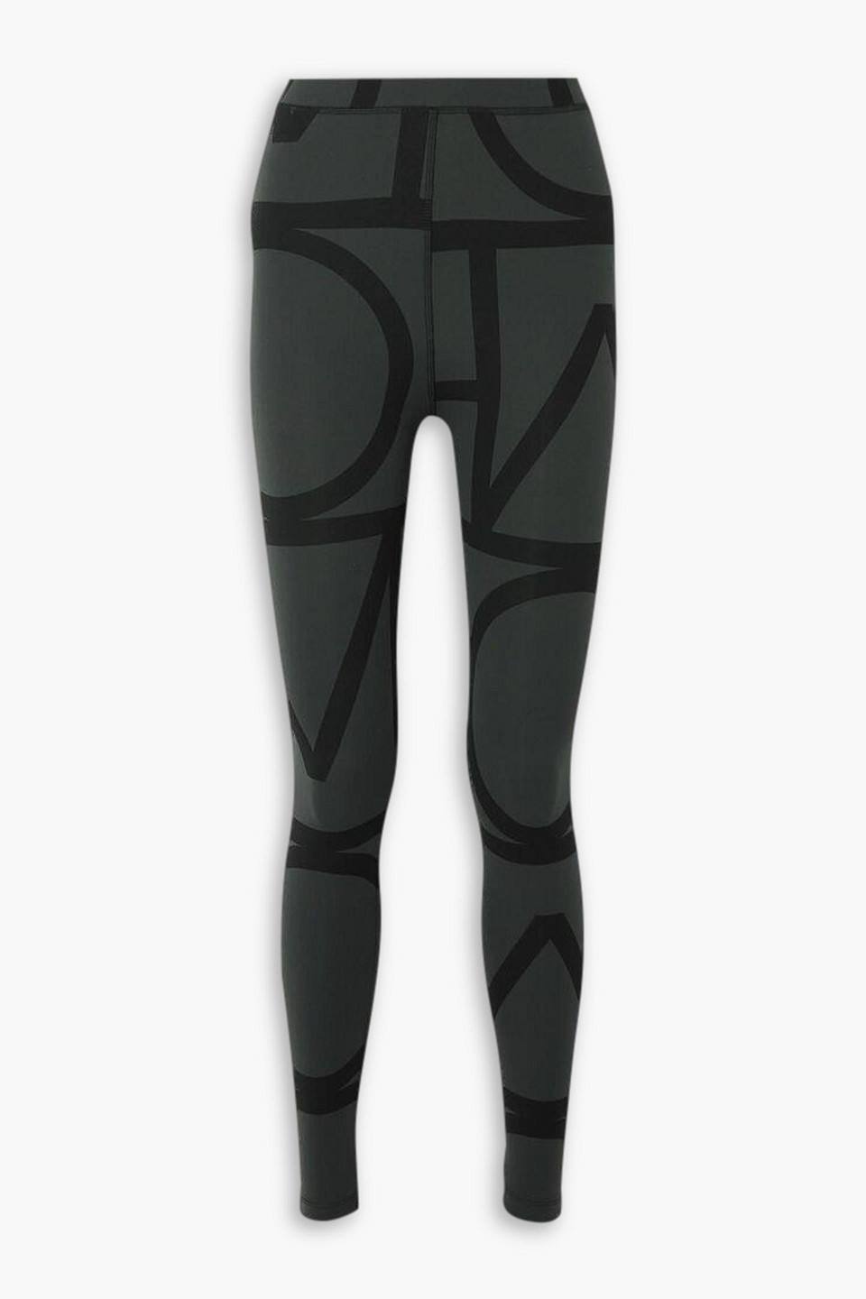 toteme - printed stretch-jersey leggings - black - xxs