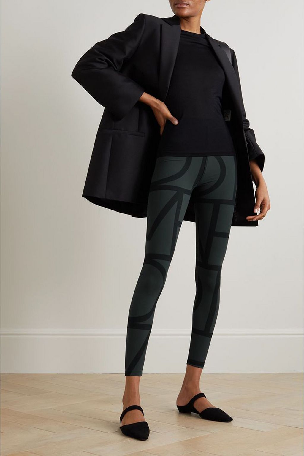 TOTEME Printed stretch -jersey leggings