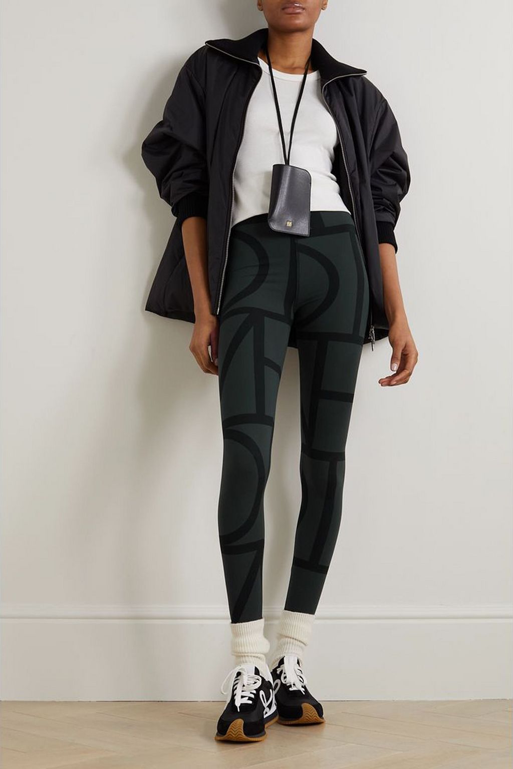 TOTEME Printed stretch -jersey leggings