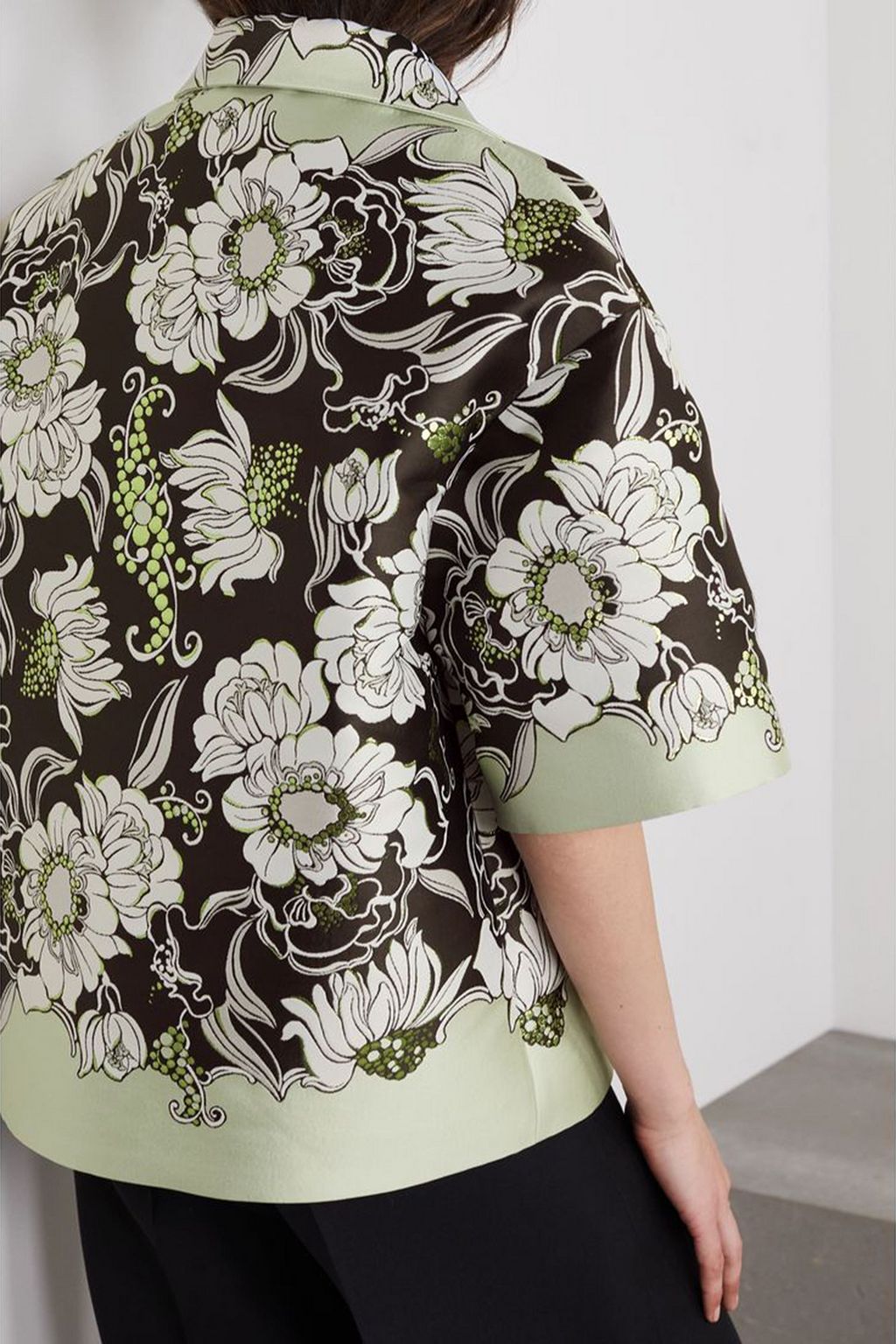VALENTINO GARAVANI Metallic floral-brocade jacket